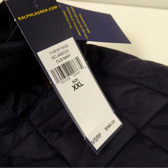 Polo Ralph Lauren Full Zip Quilted Car Coat Corduroy Collar Field Jacket NWT - Picture 13 of 13